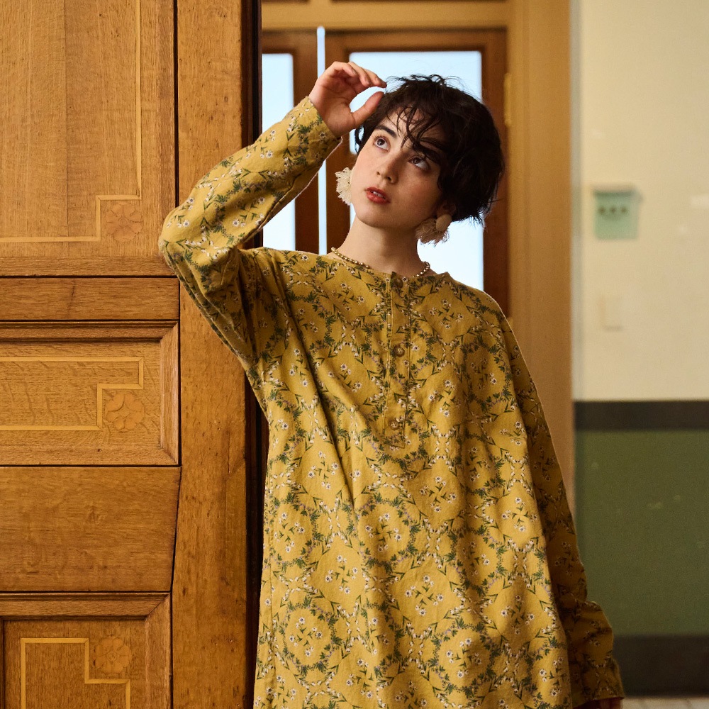 NARU(ナル) 20ビエラ起毛バイアス花柄 ワンピース 666821