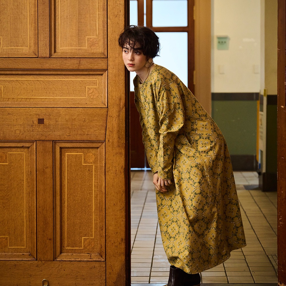 NARU(ナル) 20ビエラ起毛バイアス花柄 ワンピース 666821