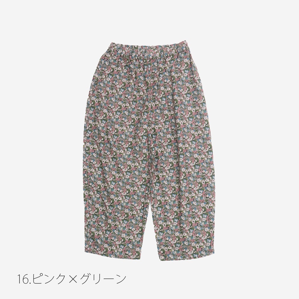 NARU(ナル) 30ビエラベタ小花柄 エッグパンツ 6658501