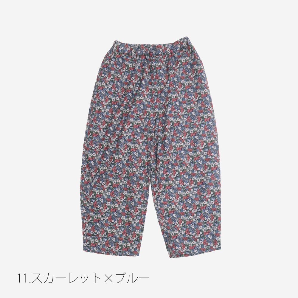 NARU(ナル) 30ビエラベタ小花柄 エッグパンツ 6658501