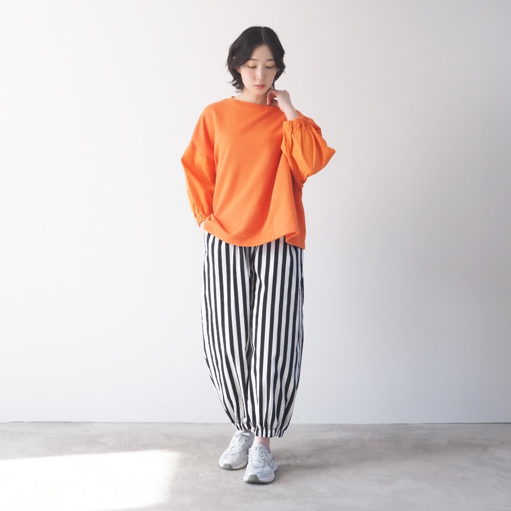 NARU(ナル) ブロードストライプ・チェック柄 ポップパンツ 6709051