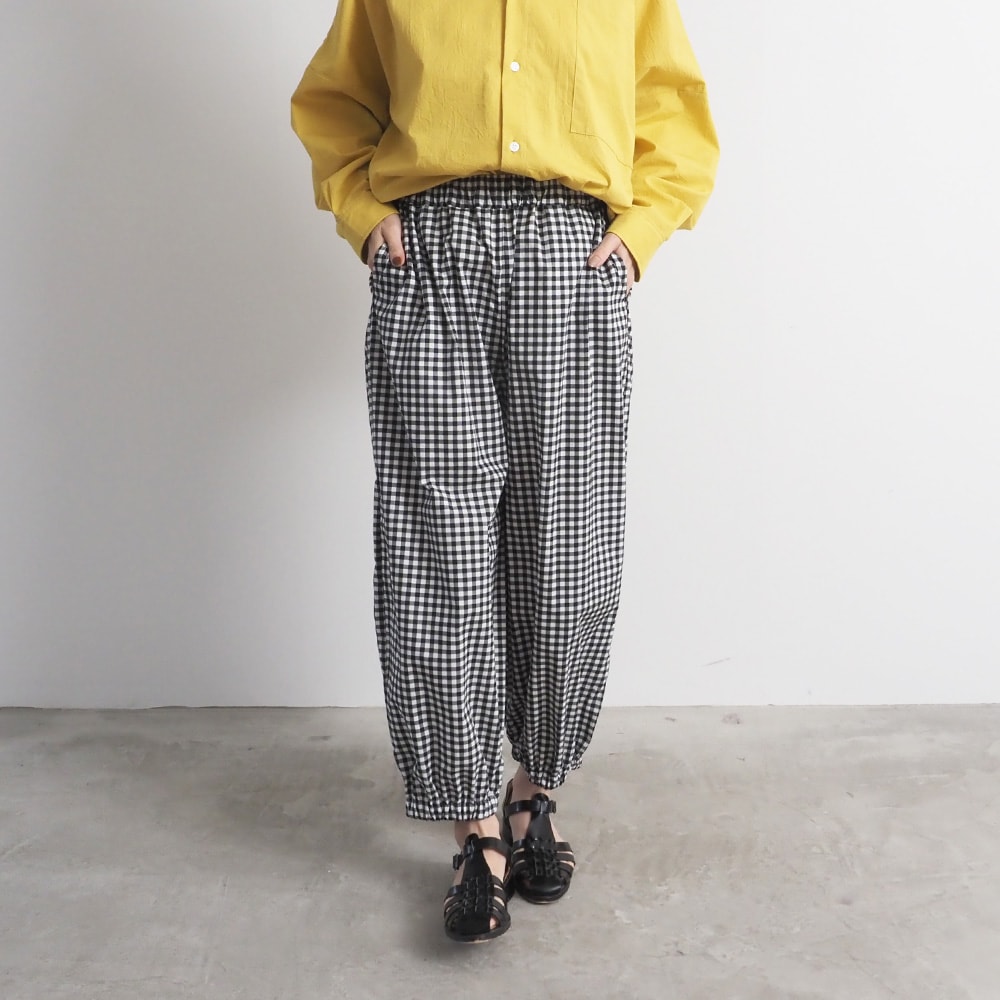 NARU(ナル) ブロードストライプ・チェック柄 ポップパンツ 6709051