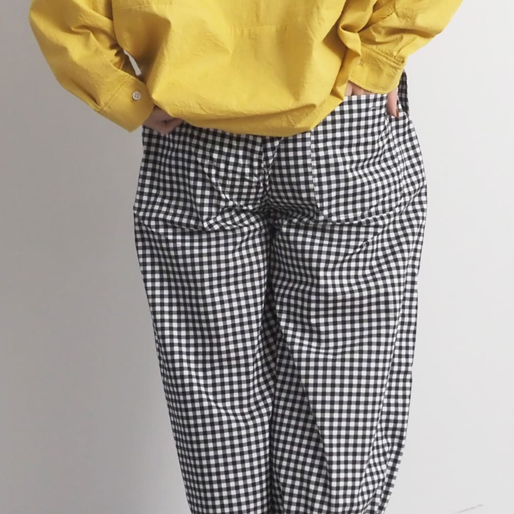 NARU(ナル) ブロードストライプ・チェック柄 ポップパンツ 6709051