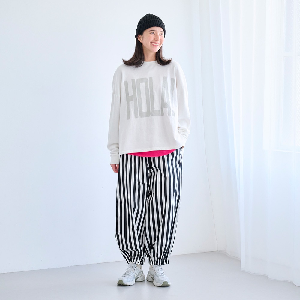 NARU(ナル) ブロードストライプ・チェック柄 ポップパンツ 6709051