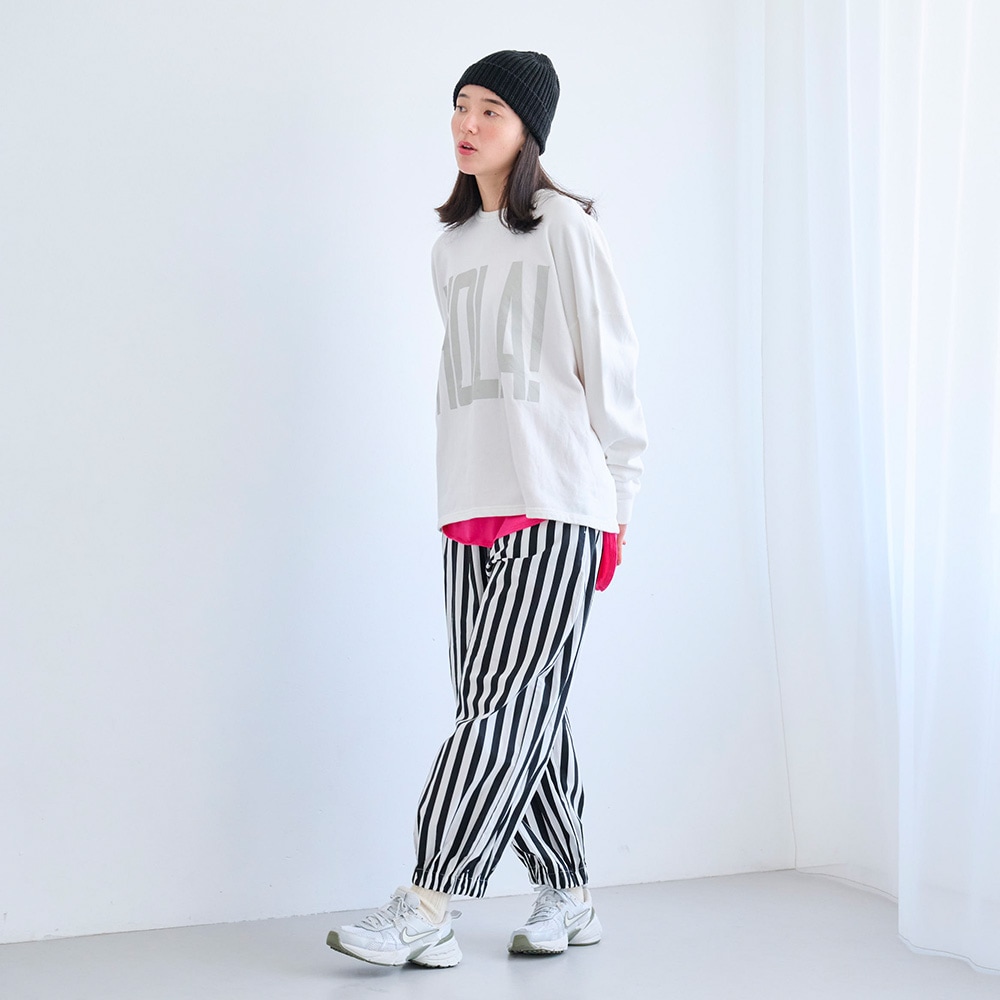 NARU(ナル) ブロードストライプ・チェック柄 ポップパンツ 6709051