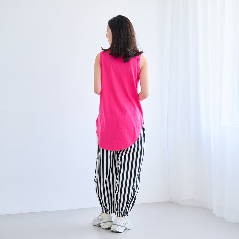 NARU(ナル) ブロードストライプ・チェック柄 ポップパンツ 6709051