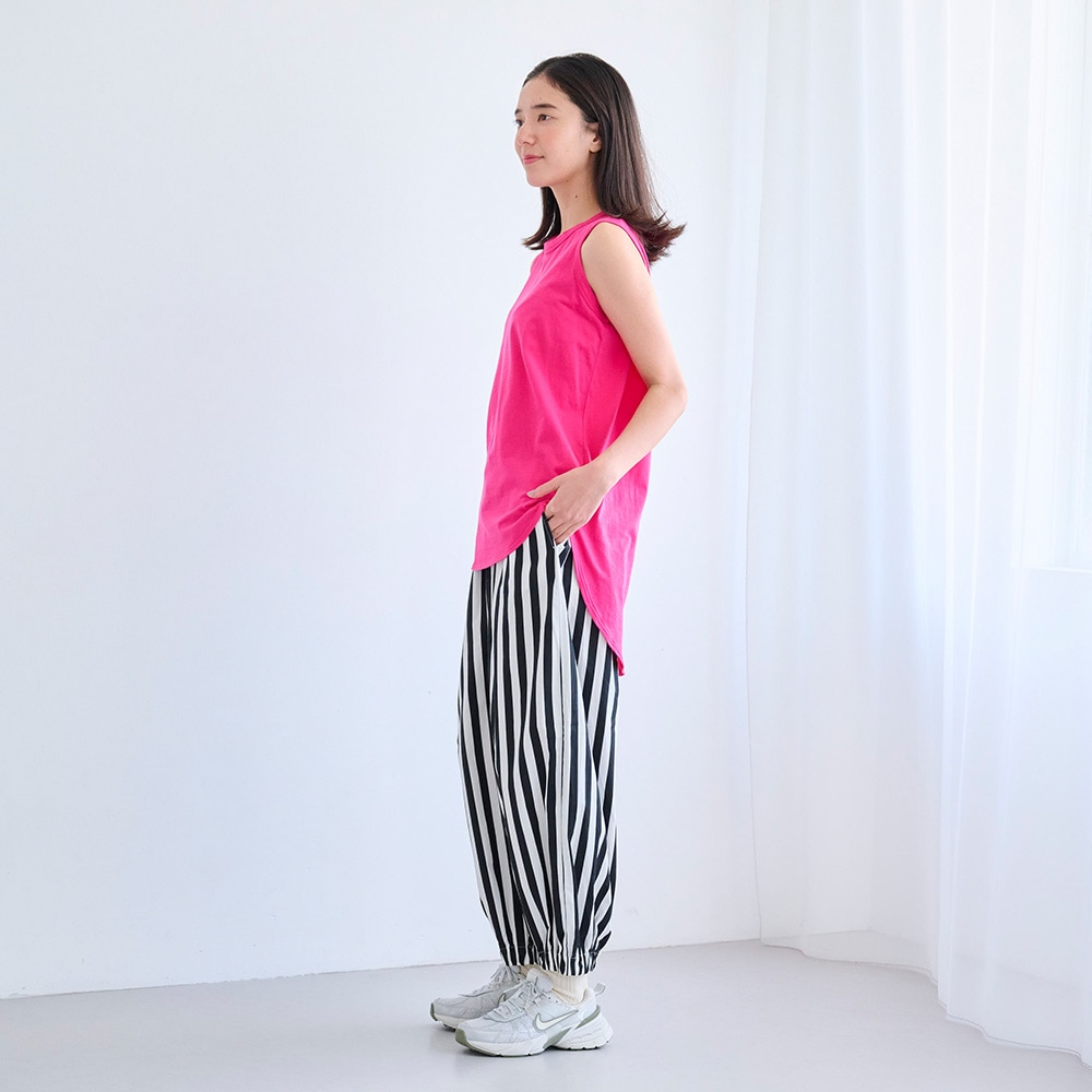 NARU(ナル) ブロードストライプ・チェック柄 ポップパンツ 6709051