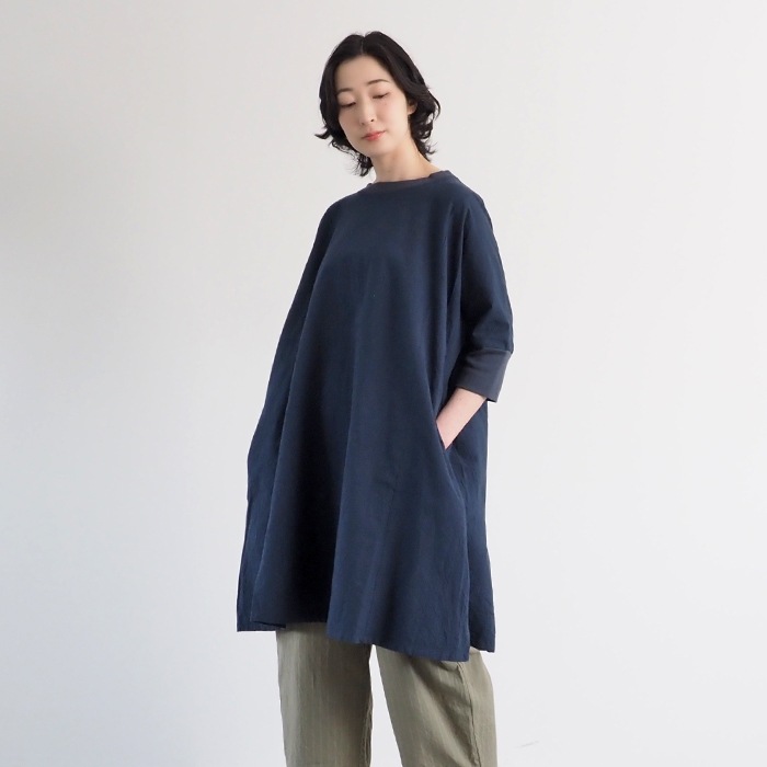 NARU(ナル) 20シーチングハンドワッシャーチュニックワンピース 648842BF