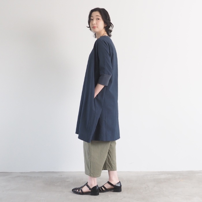 NARU(ナル) 20シーチングハンドワッシャーチュニックワンピース 648842BF