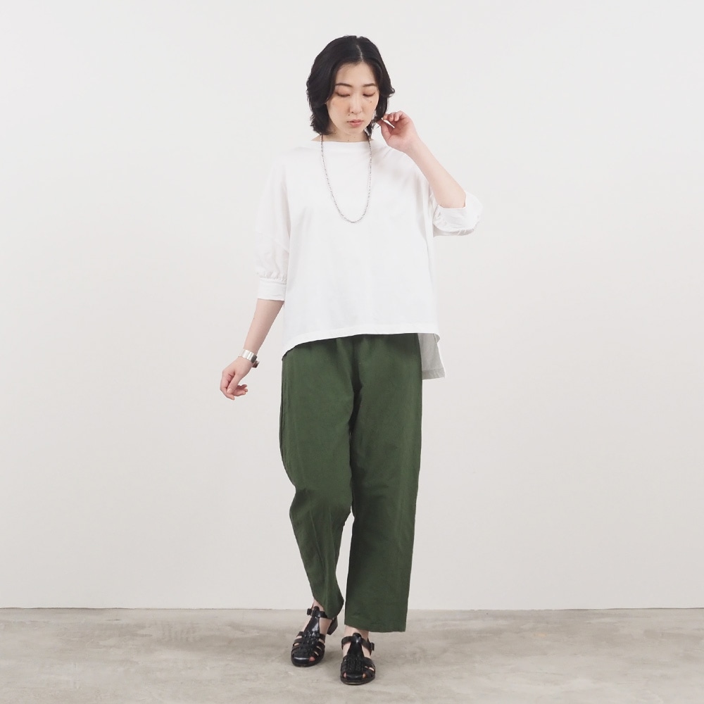 NARU(ナル) ナチュラルソフト天竺 ギャザースリーブワイドPO 663000