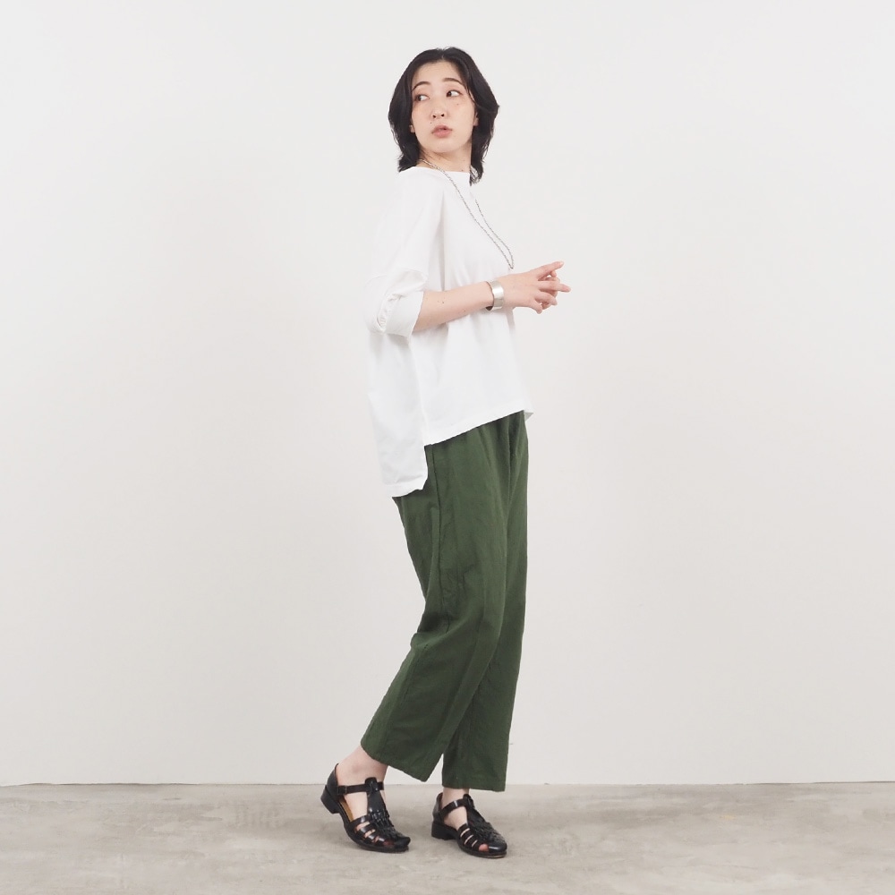 NARU(ナル) ナチュラルソフト天竺 ギャザースリーブワイドPO 663000