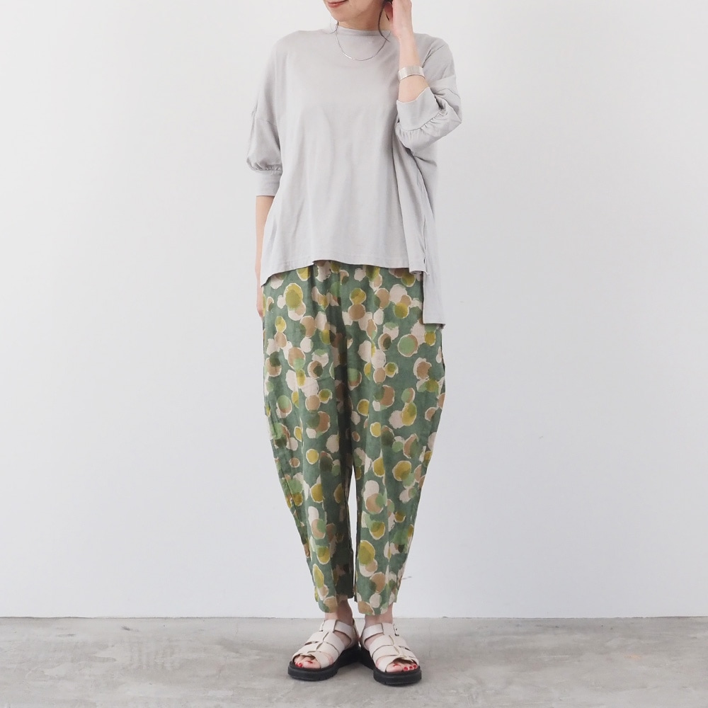 NARU(ナル) ナチュラルソフト天竺 ギャザースリーブワイドPO 663000