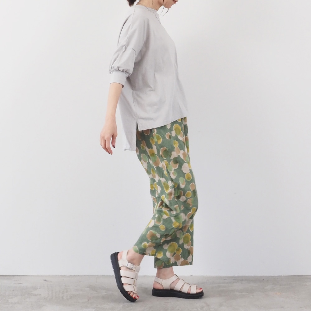 NARU(ナル) ナチュラルソフト天竺 ギャザースリーブワイドPO 663000