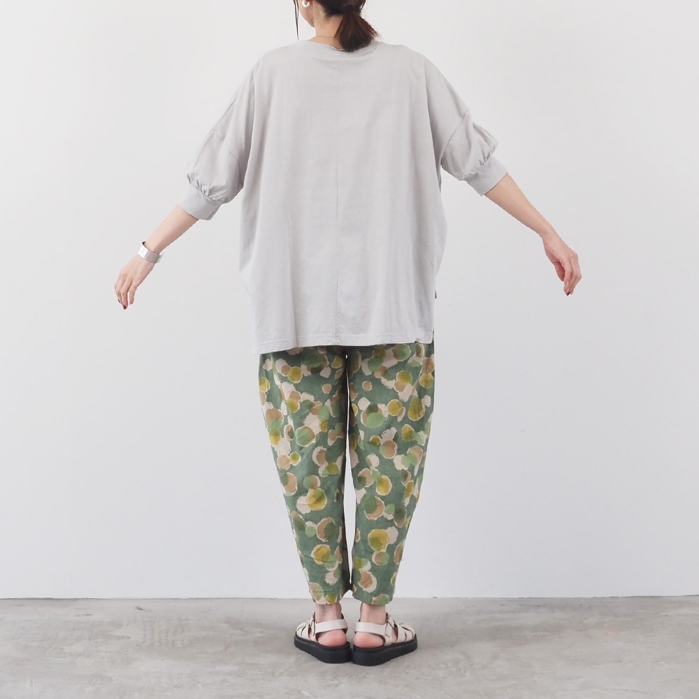 NARU(ナル) ナチュラルソフト天竺 ギャザースリーブワイドPO 663000