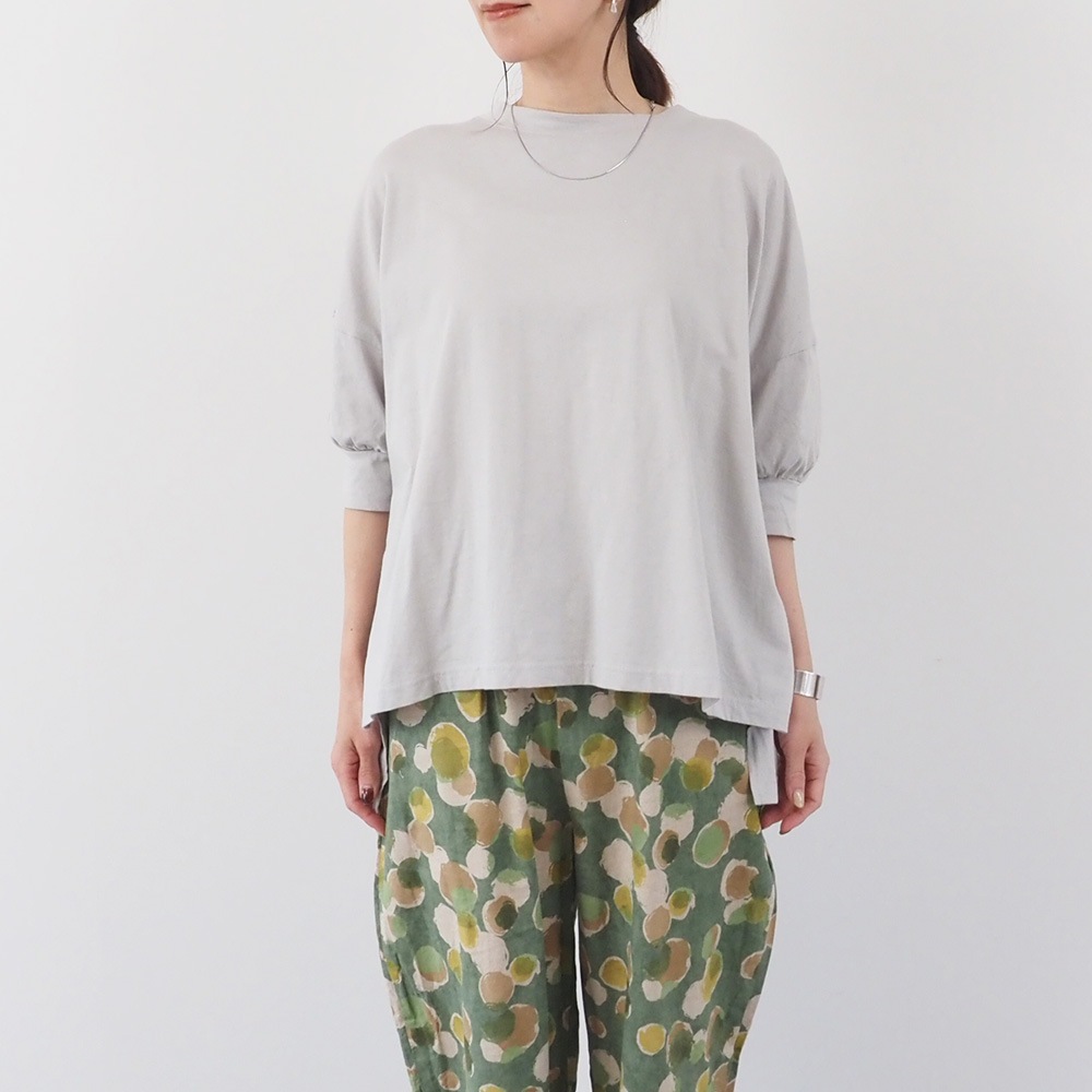 NARU(ナル) ナチュラルソフト天竺 ギャザースリーブワイドPO 663000