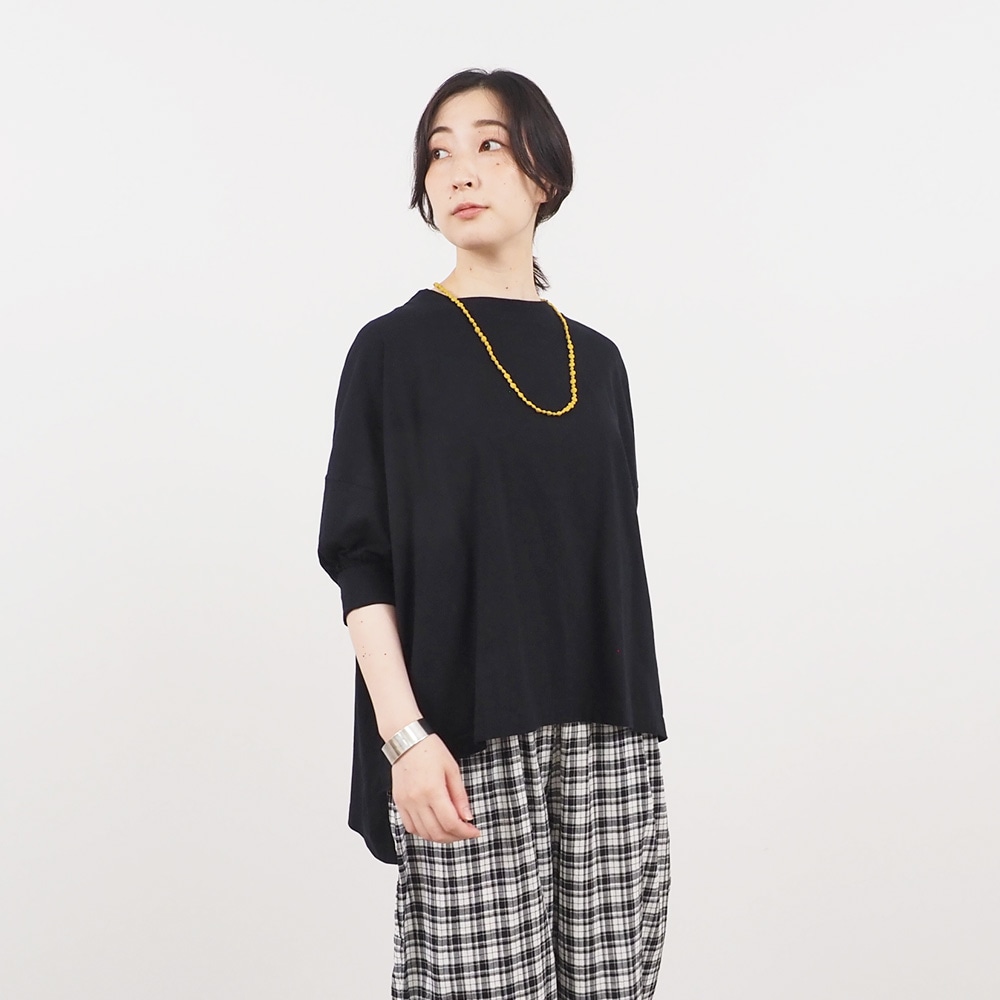 NARU(ナル) ナチュラルソフト天竺 ギャザースリーブワイドPO 663000