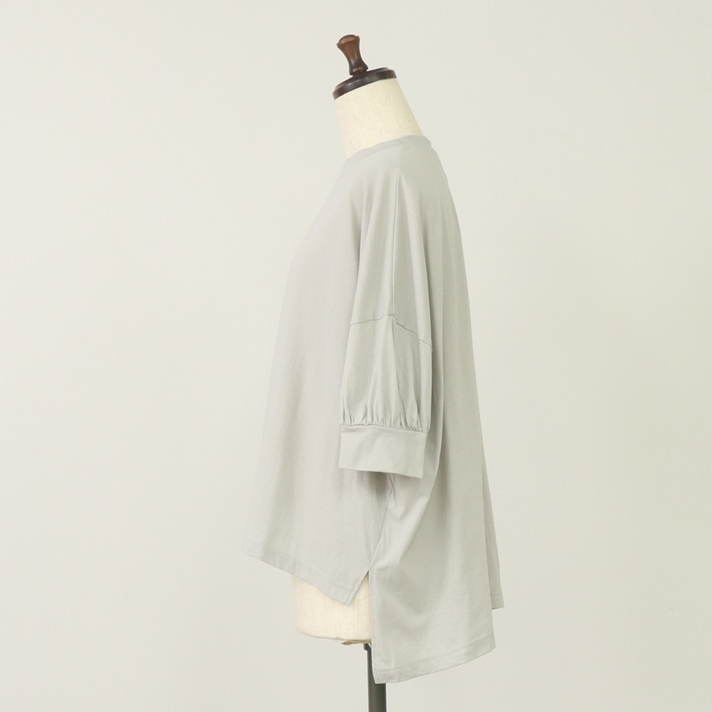 NARU(ナル) ナチュラルソフト天竺 ギャザースリーブワイドPO 663000