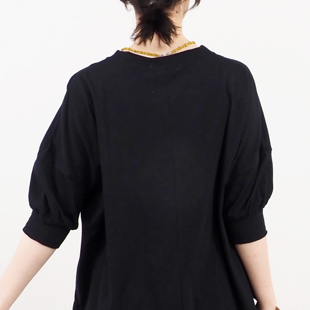 NARU(ナル) ナチュラルソフト天竺 ギャザースリーブワイドPO 663000