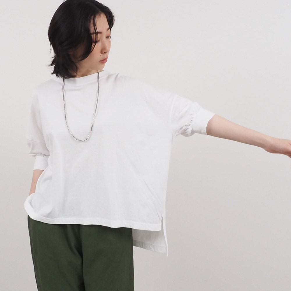 NARU(ナル) ナチュラルソフト天竺 ギャザースリーブワイドPO 663000