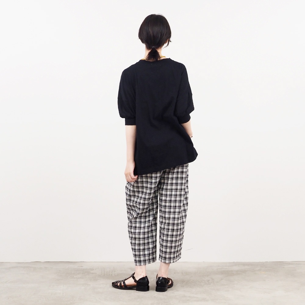 NARU(ナル) ナチュラルソフト天竺 ギャザースリーブワイドPO 663000