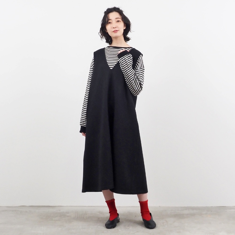 NARU(ナル) ニットメルトン ジャンパースカート 657925