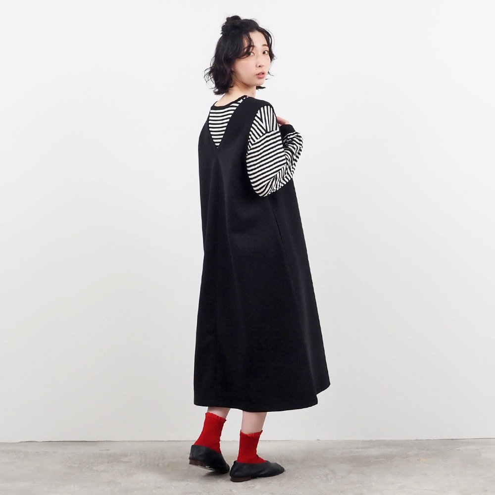 NARU(ナル) ニットメルトン ジャンパースカート 657925