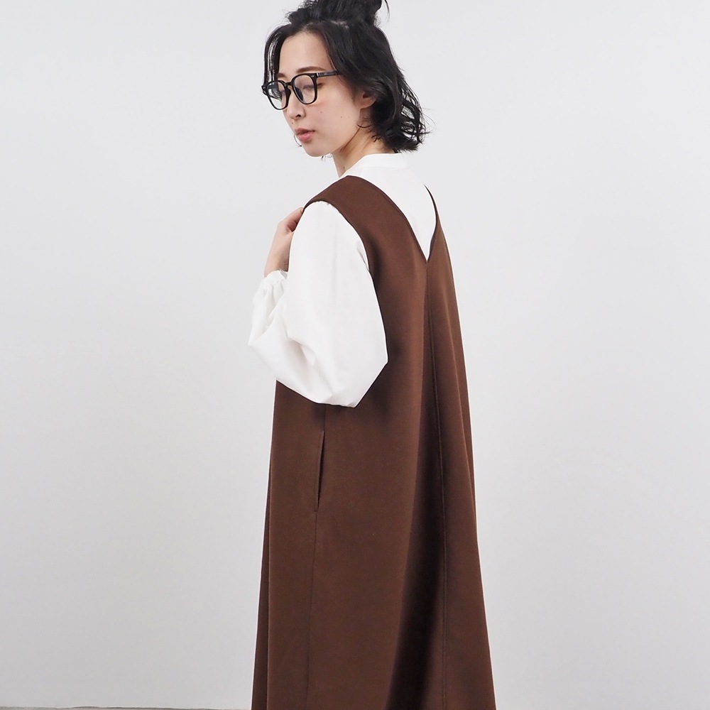 NARU(ナル) ニットメルトン ジャンパースカート 657925