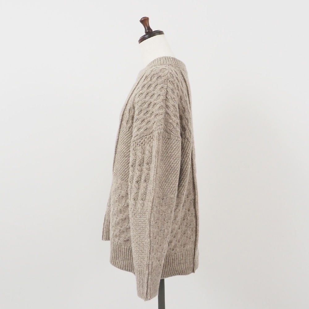 NARU(ナル) NATURAL COLORED WOOL 柄編みニット 665406