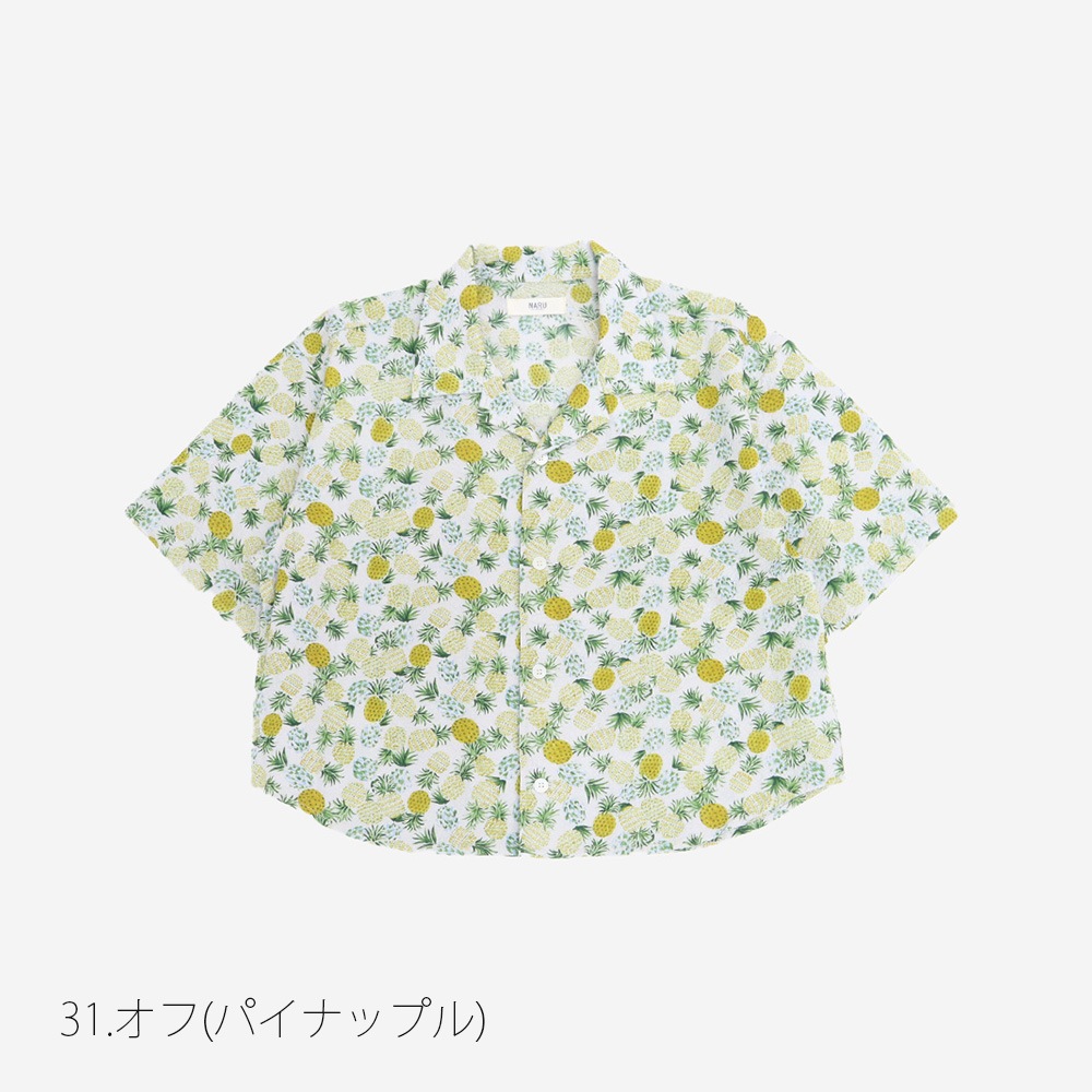 NARU(ナル) リップルクロスSUMMER HOP　オープンカラーシャツ 671861