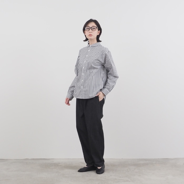 NARU(ナル) 50タイプライターストライプカプセルシャツ 656906