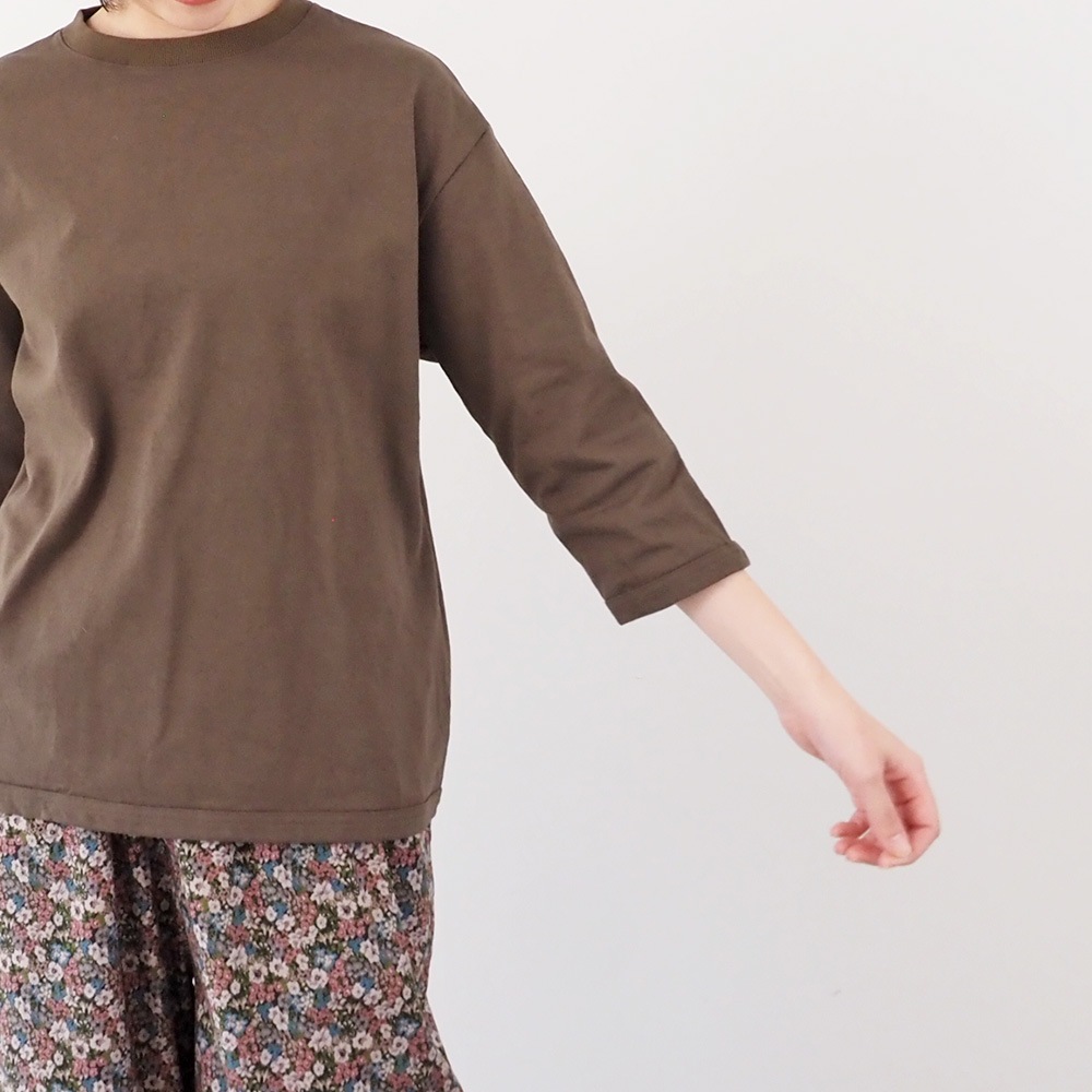 NARU(ナル) アーミーコットン度詰天竺 7分袖PO 665016