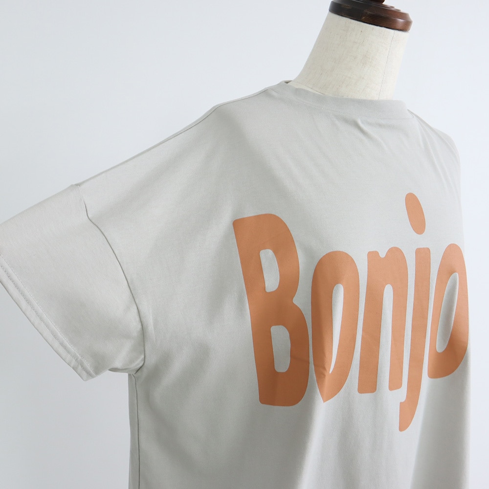 【予約】NARU(ナル) クールローレルスカイコット Bonjourプリントシャツ 671200