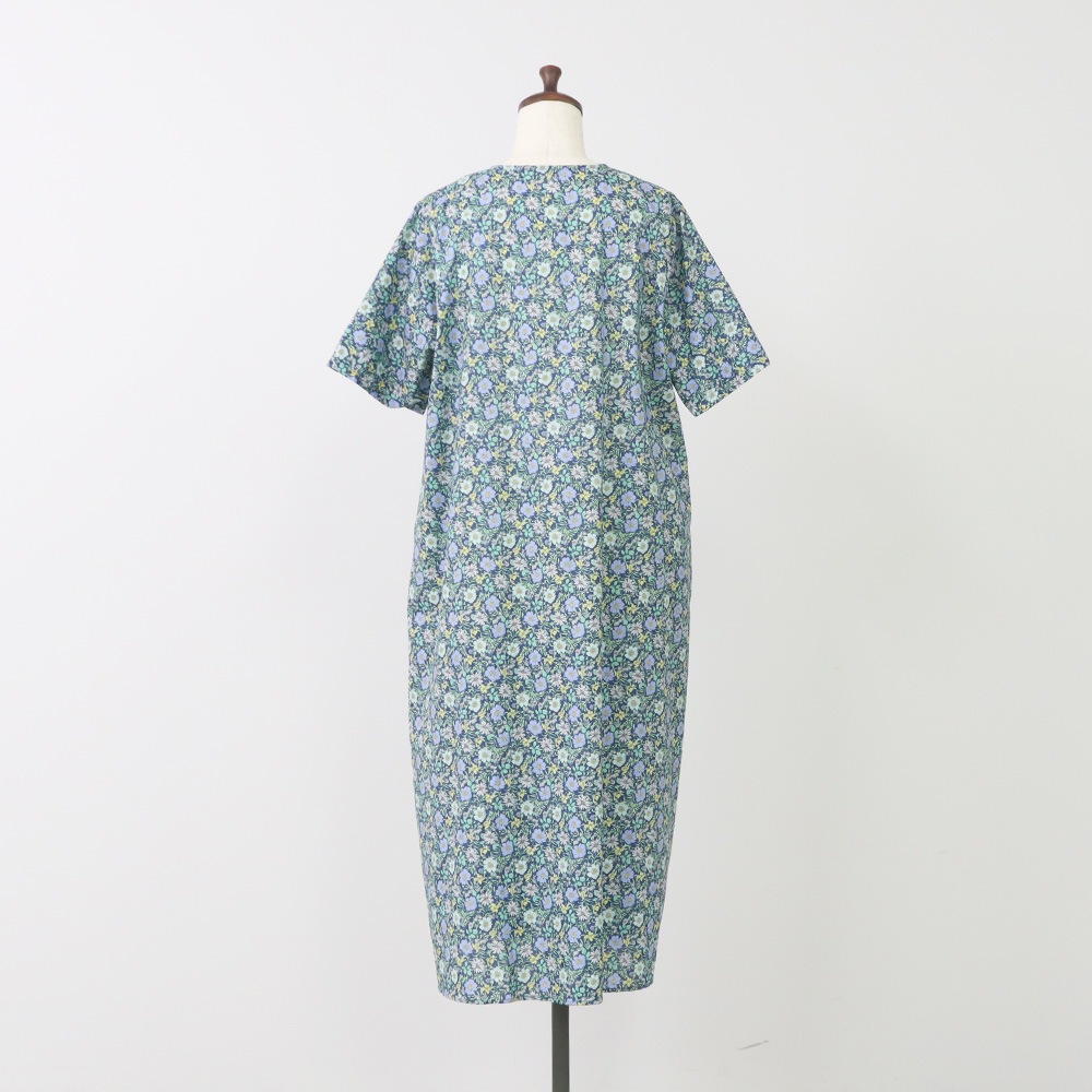 NARU(ナル) ボタニカルフラワープリントローン ヨークワンピース 663900