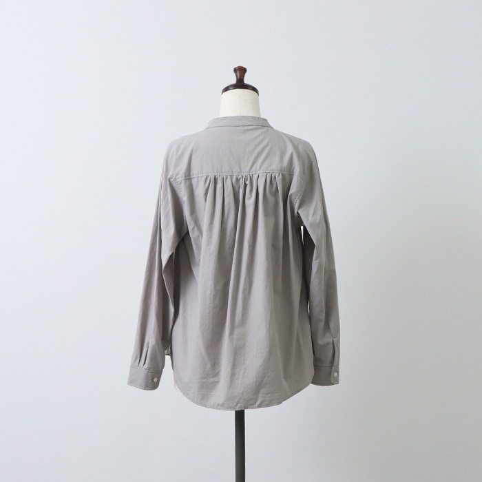 NARU(ナル) 近江晒50sブロード ヘンリーネックシャツ 652901