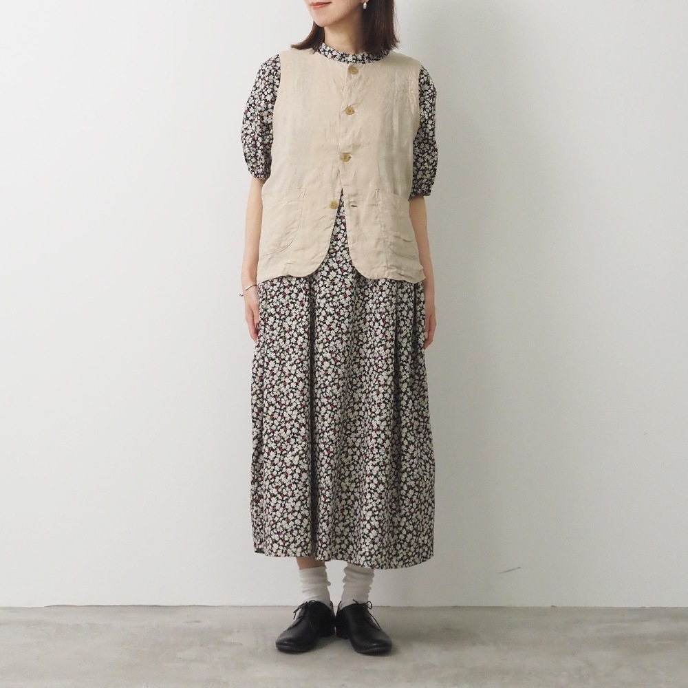 NARU(ナル) ブロードBOTANICAL HARMONY コクーンワンピース 663915