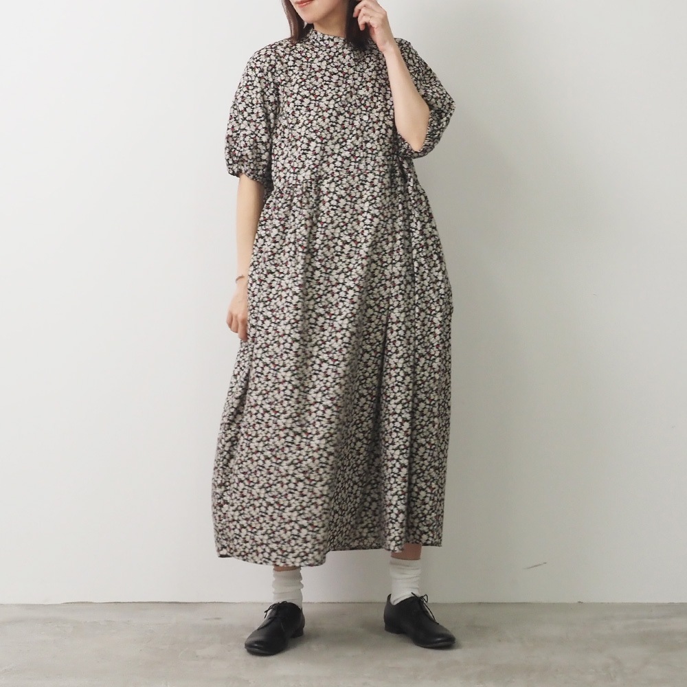 NARU(ナル) ブロードBOTANICAL HARMONY コクーンワンピース 663915