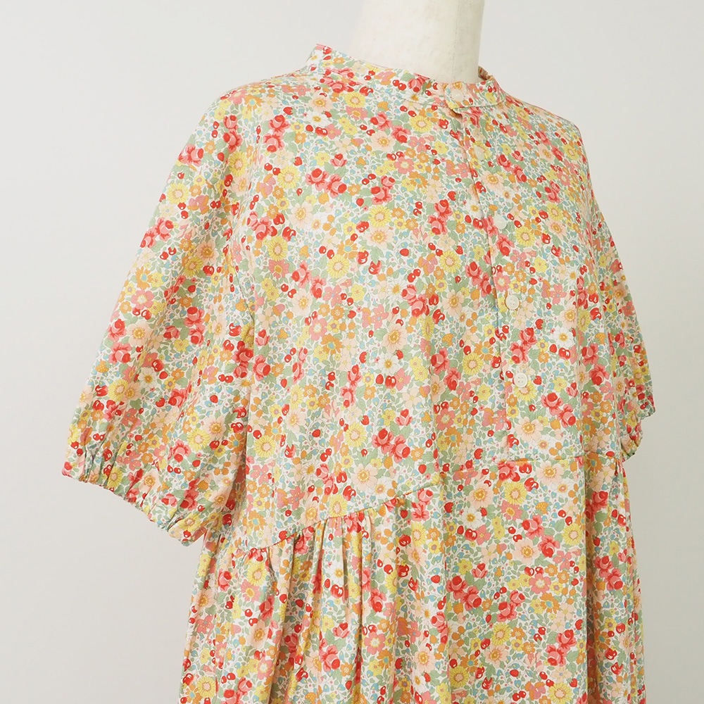 NARU(ナル) ブロードBOTANICAL HARMONY コクーンワンピース 663915