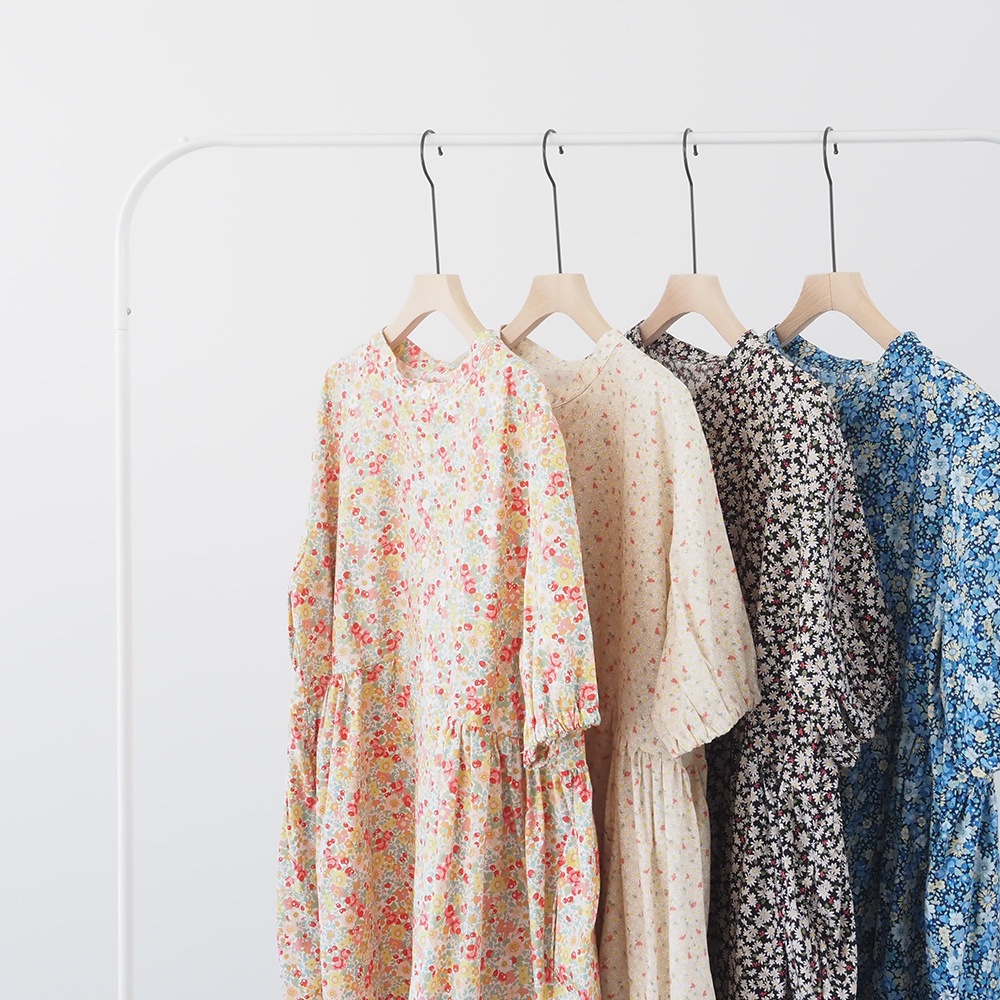 NARU(ナル) ブロードBOTANICAL HARMONY コクーンワンピース 663915