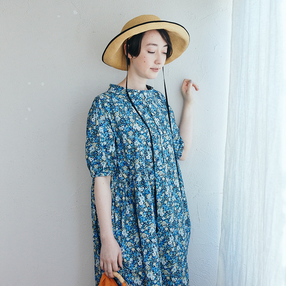 NARU(ナル) ブロードBOTANICAL HARMONY コクーンワンピース 663915