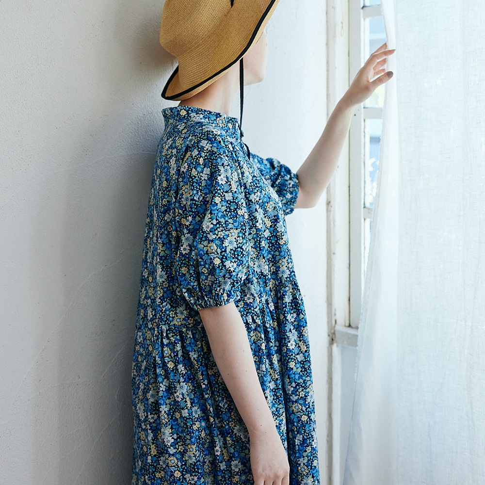 NARU(ナル) ブロードBOTANICAL HARMONY コクーンワンピース 663915