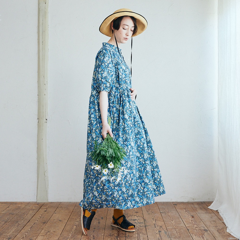 NARU(ナル) ブロードBOTANICAL HARMONY コクーンワンピース 663915