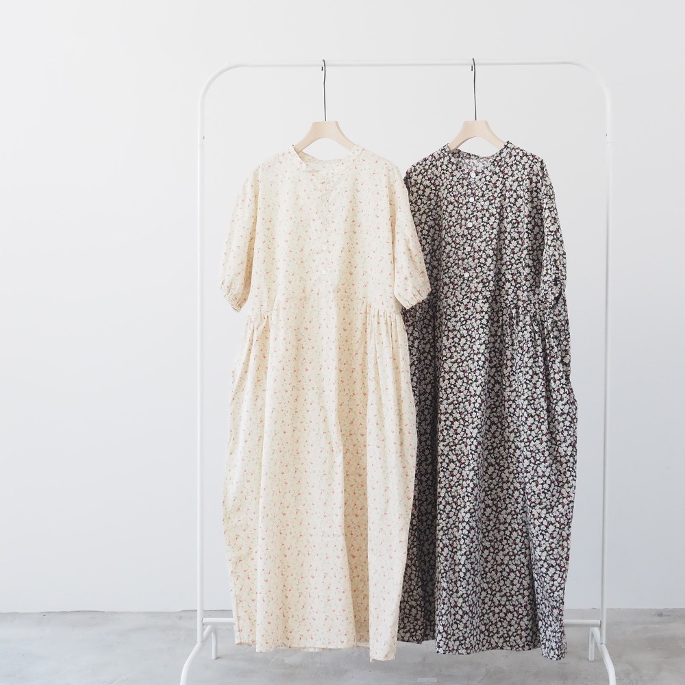 NARU(ナル) ブロードBOTANICAL HARMONY コクーンワンピース 663915