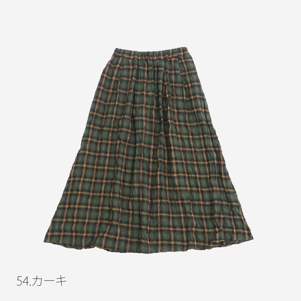 NARU(ナル) へリンボンシャーリングチェック スカート 666916