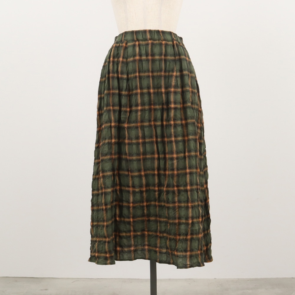 NARU(ナル) へリンボンシャーリングチェック スカート 666916