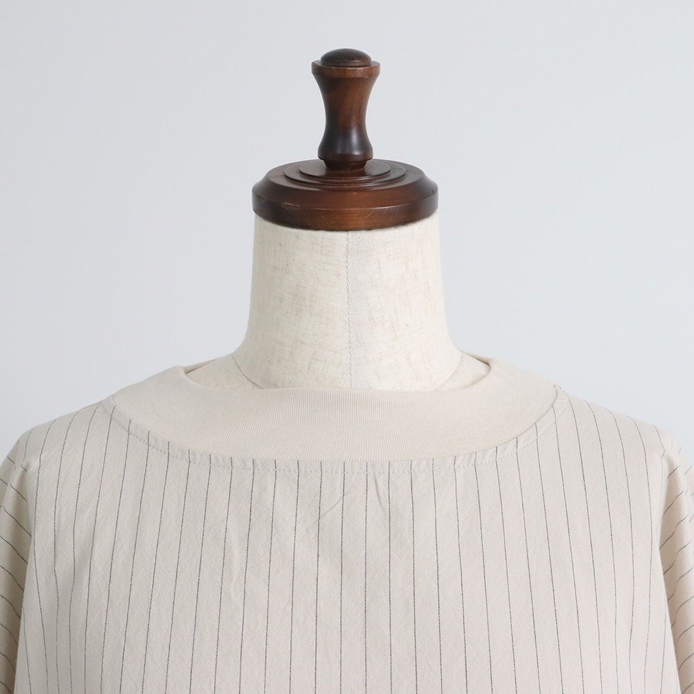 NARU(ナル) コットンクロスストライプワッシャー ワイドT 670836