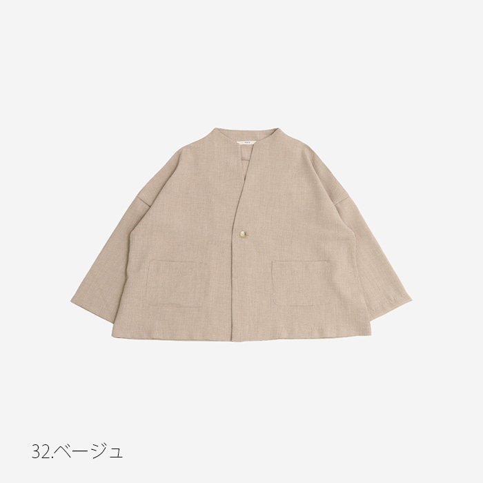 NARU(ナル) リネンライクリノシャンブレー ノッチジャケット 654943