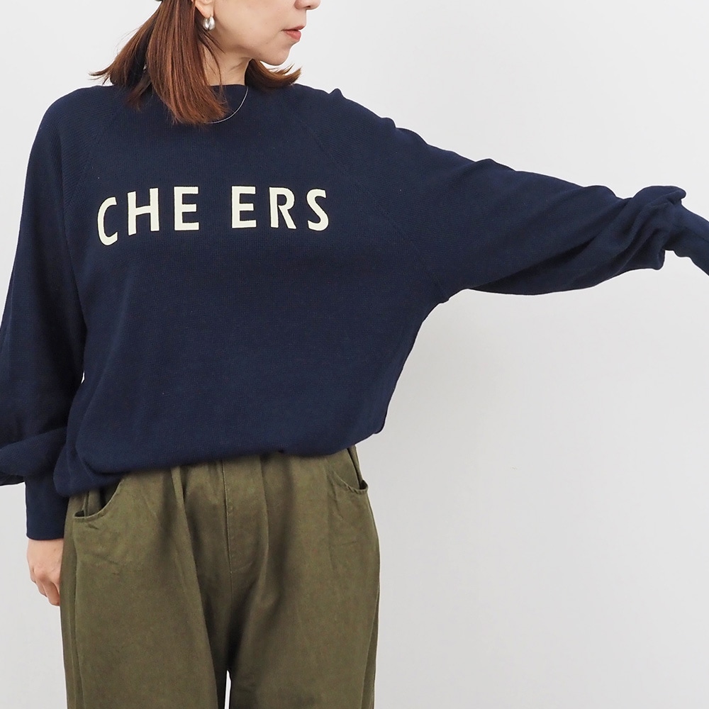 NARU(ナル) ラフィーコットンワッフル CHEERSプリントハウストレーナー 659010