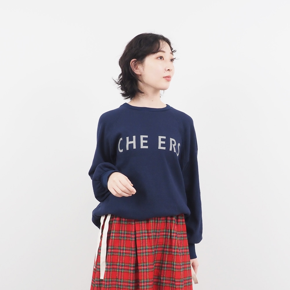 NARU(ナル) ラフィーコットンワッフル CHEERSプリントハウストレーナー 659010