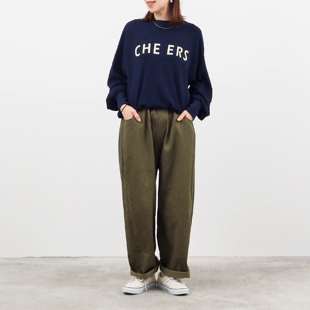 NARU(ナル) ラフィーコットンワッフル CHEERSプリントハウストレーナー 659010