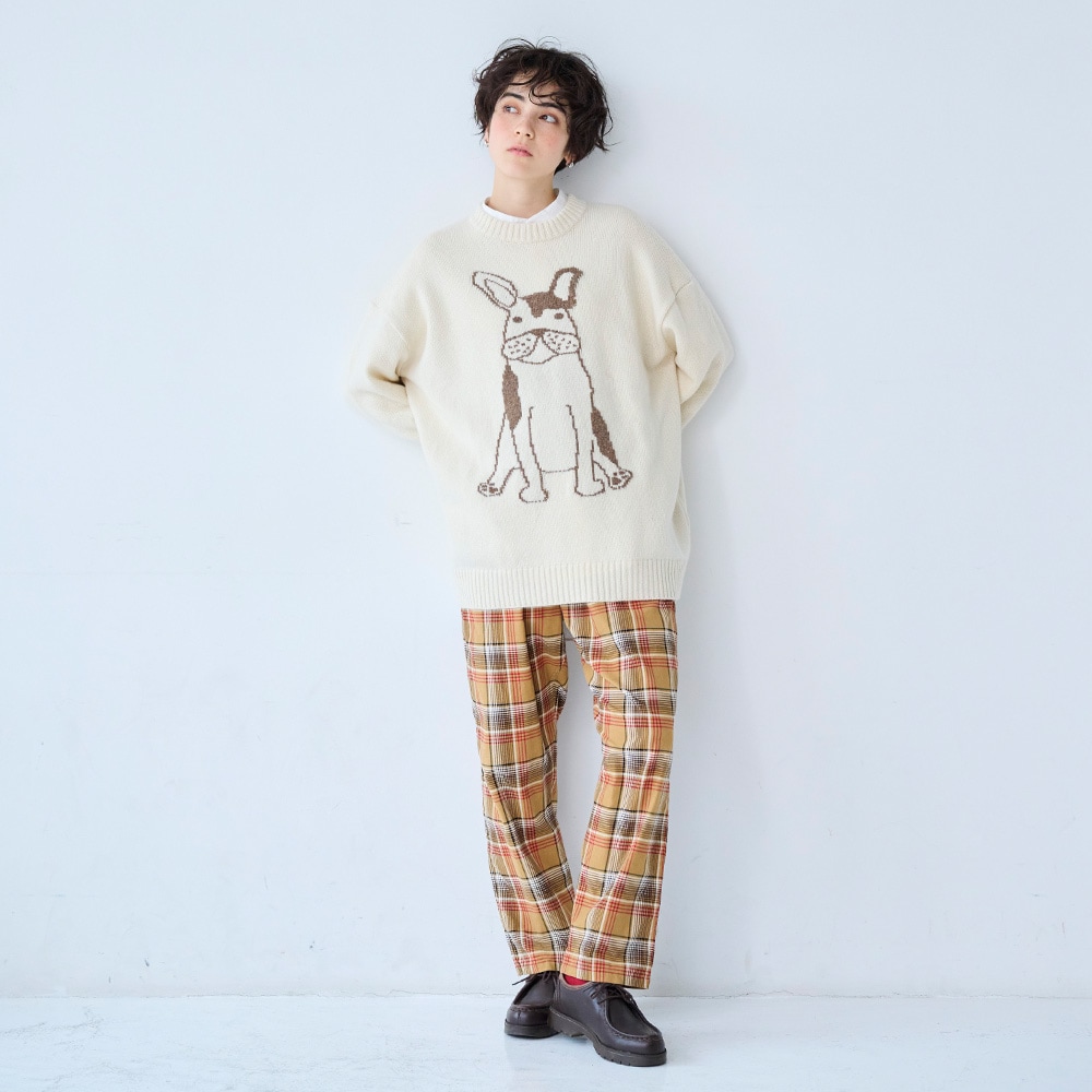 NARU(ナル) エアーヤーンコットン フレンチブルゆったりニット 666606